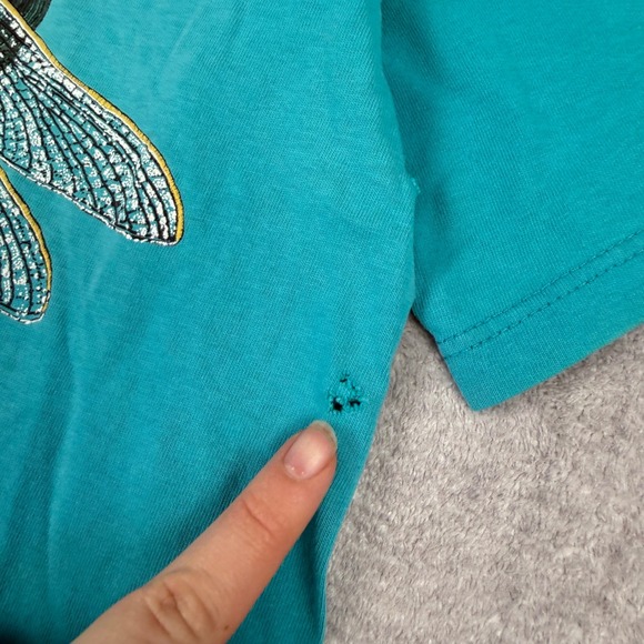 Vintage Nature Shirt Mens Large Teal Preserve Our Wetland Wilderness Dragonfly - Picture 4 of 14